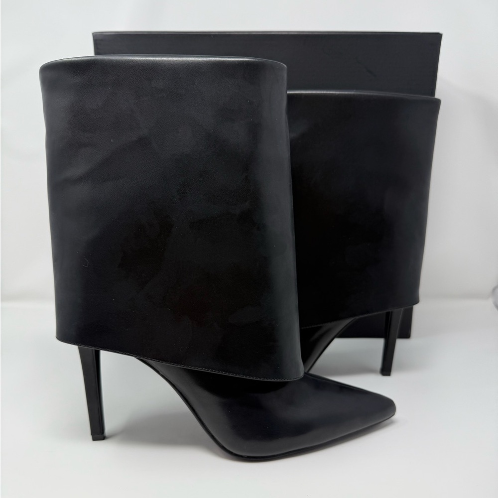 INC International Concepts Black Ankle Stiletto Boots- 9M -NIB